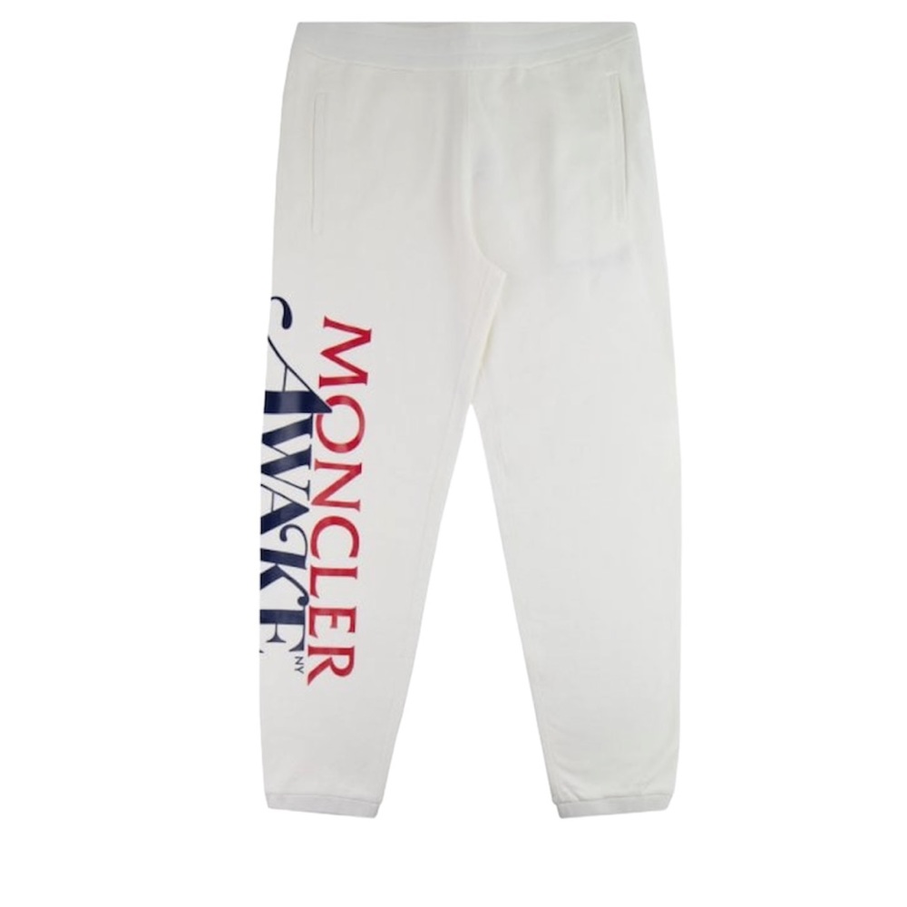 MONCLER Genius 1952 X Awake NY Applied-logo Track Pants Off White 034 NWT XL